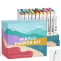 Akrylové fixky Arrtx ARRTX 60C, sada 60 farieb, akrylový atrament na vodnej báze, dvojitý hrot