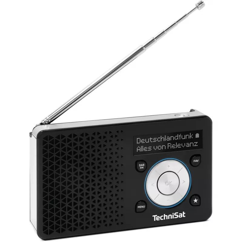 TechniSat DigitRadio 1 A 0100/4997 digitálne rádio, DAB+/FM, RDS, 40 predvolieb staníc, výstražná funkcia ASA, čierne/strieborné
