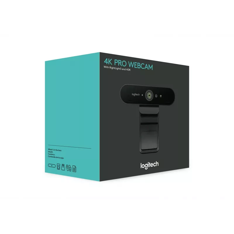 Logitech BRIO 4K Ultra HD Pro webkamera 960-001106, 4096x2160, HDR, RightLight 3, 5-násobný digitálny zoom, automatické ostrenie, USB 3.0 (USB-C), čierna