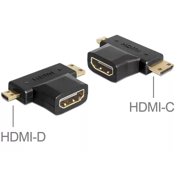 Kábel gender changer HDMI-C HDMI-D HDMI-A DeLOCK 65446