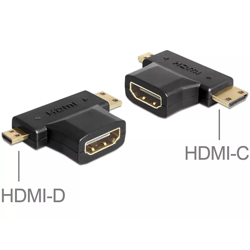 Kábel gender changer HDMI-C HDMI-D HDMI-A DeLOCK 65446