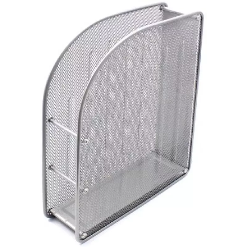 Vertikálny zásobník FORPUS FO30559, dierovaný plech, výška 7 cm, strieborná