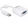 Videokábel adaptér DeLOCK 61766 0,125m VGA DisplayPort biely