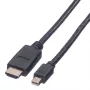 Mini DisplayPort kábel VALUE Mini DP-HDTV M/M 3 m