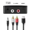 QOLTEC bezdrôtový audio HiFi vysielač/prijímač model 56981 — Bluetooth/Line-In audio most