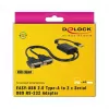 Sériový kábel DeLOCK 63950 USB 2.0 Type-A 2 x RS-232 DB9 čierny 0,6 m
