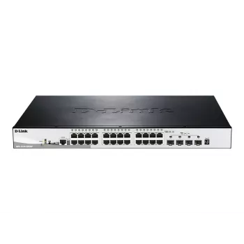 D-Link DGS-1510-28XMP Managed L2/L3 Gigabit Ethernet (10/100/1000) Power over Ethernet (PoE) čierna, sivá
