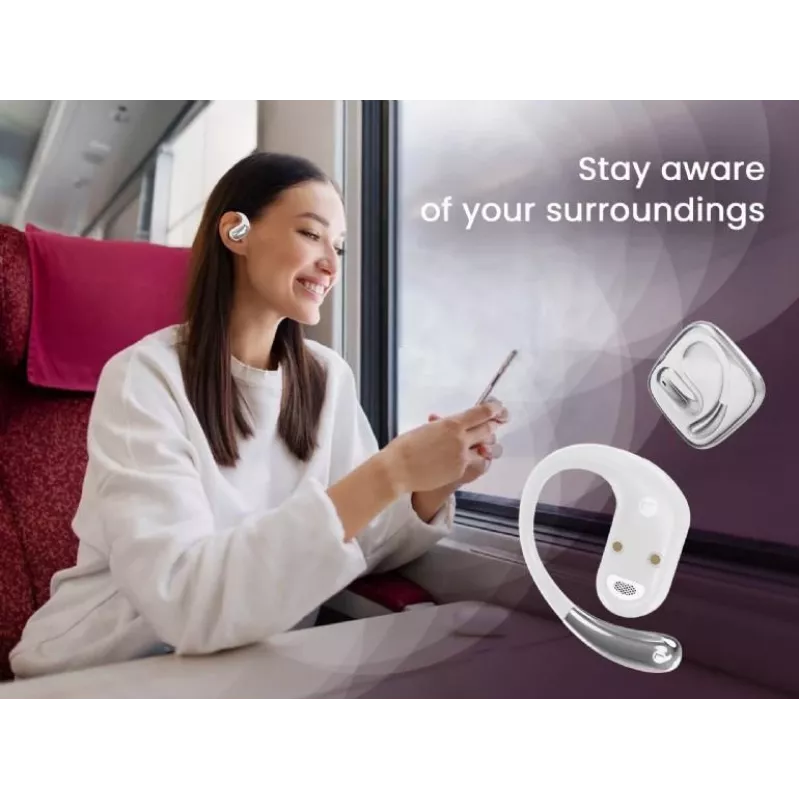 Gembird OWS-01-W Bluetooth slúchadlá TWS open-ear, biele