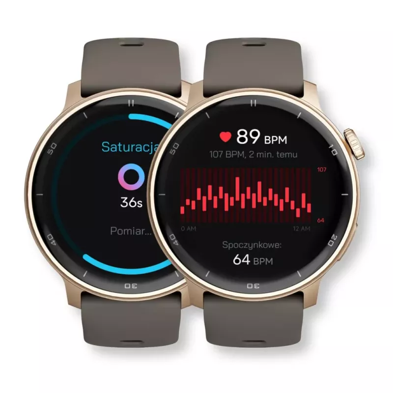Smartwatch Stelio STSWA101GD Activ GPS 46 mm zlatá — 46 mm GPS smartwatch, zlaté puzdro