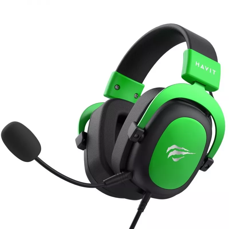 Havit H2002d headset káblový s hlavovým mostom herný čierny, zelený