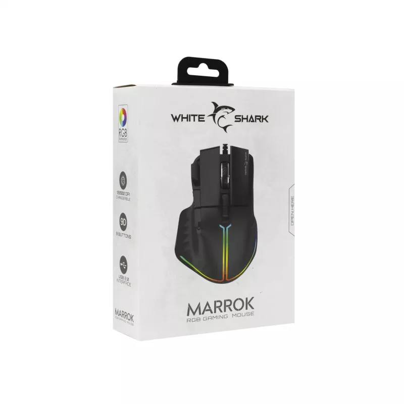Myš White Shark MARROK čierna USB Type-A