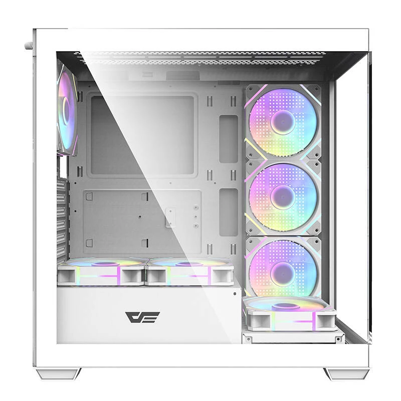 Počítačová skriňa Darkflash DS900 (biela) + 7 ARGB ventilátorov