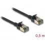 Sieťový kábel DeLOCK RJ45 Cat.8.1 0,5 m čierny