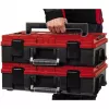 Einhell 4540019 E-Case S-F systémový kufor s mriežkovou penou, odolný voči postriekaniu, polypropylén, nosnosť 25 kg, čierny/červený