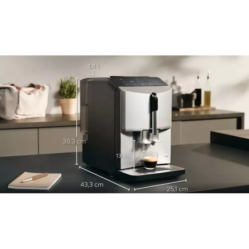 Siemens TF303E01 EQ300 kávovar (strieborný; 1300W)