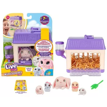 Interaktívna hračka Cobi Little Live Pets Mama Surprise Mini Bunny MO-26625, malá interaktívna figúrka