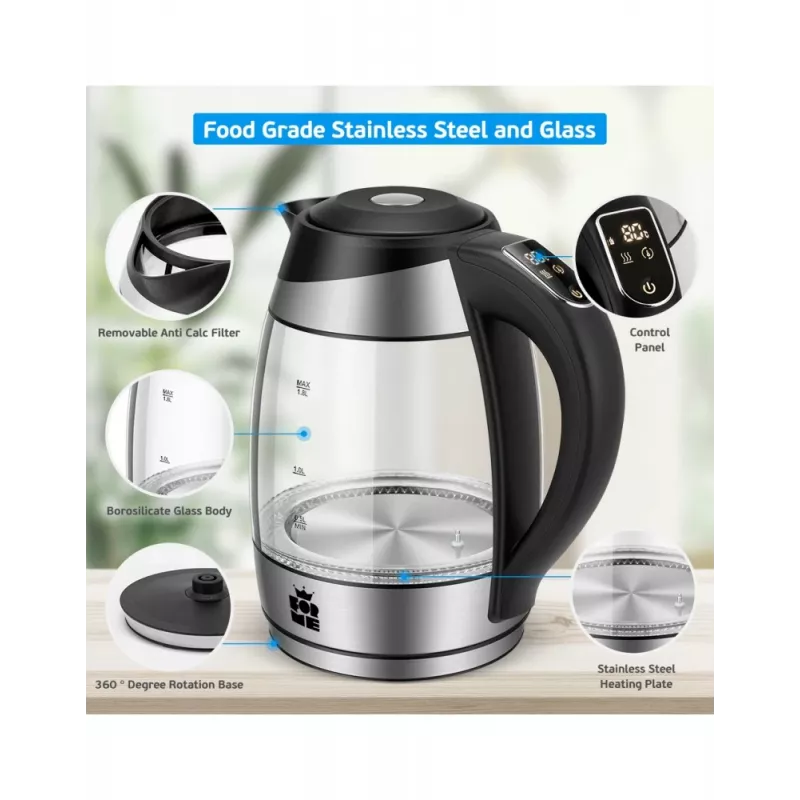 Elektrická rýchlovarná kanvica Forme FKG-418 1,7 l 2200 W biela