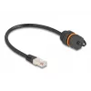 Sieťový kábel DeLOCK 88146 RJ45 na RJ45 Cat.6A 0,25 m čierny