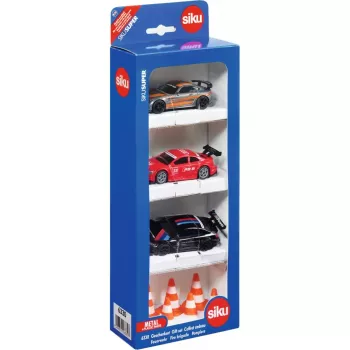 Siku darčeková sada preteky, sada vozidiel a koľajníc, 3 roky, plast, kov, viacfarebná