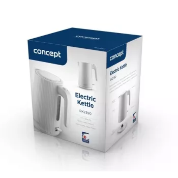 Rýchlovarná kanvica Concept Solution RK2390, plastové puzdro, 1,7 L, biela