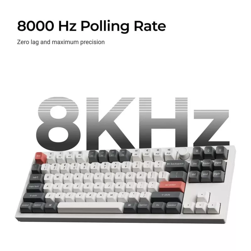 Mechanická klávesnica Keychron Q3 Ultra 8K — 80% QWERTY, káblová & Bluetooth, RGB, čierna
