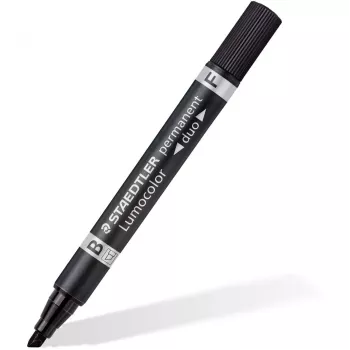 Permanentný marker Staedtler Lumocolor permanent duo 348 B čierna 1 kus