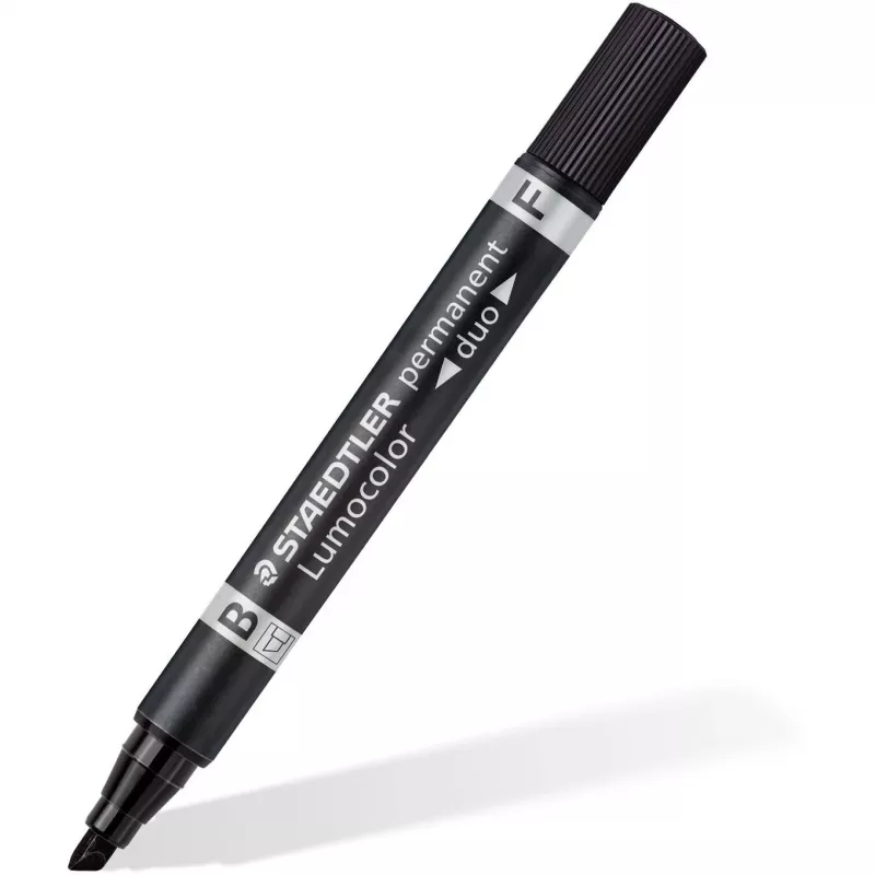 Permanentný marker Staedtler Lumocolor permanent duo 348 B čierna 1 kus