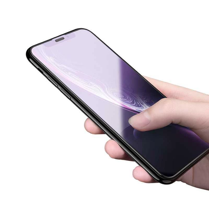 Ochranné sklo na displej z tvrdeného skla Devia Van Anti-blue Ray pre iPhone XR 6.1, čierna
