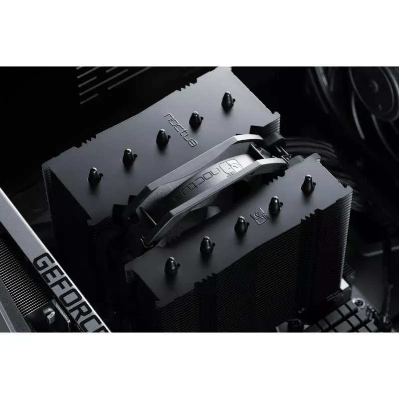 Noctua NH-D12L chromax.black vzduchový chladič CPU, 120 mm, hliník, čierny, 450–2000 RPM, 22,6 dBA
