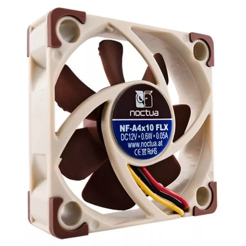 Noctua NF-A4x10 5V 40 mm skrinkový ventilátor, 40x40x10 mm, 5 V, 4500 RPM, 17,9 dB, SSO2, béžová/hnedá