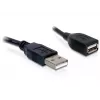 USB 2.0 predlžovací kábel DeLOCK 82457 0,15 m čierny