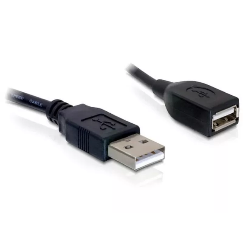 USB 2.0 predlžovací kábel DeLOCK 82457 0,15 m čierny