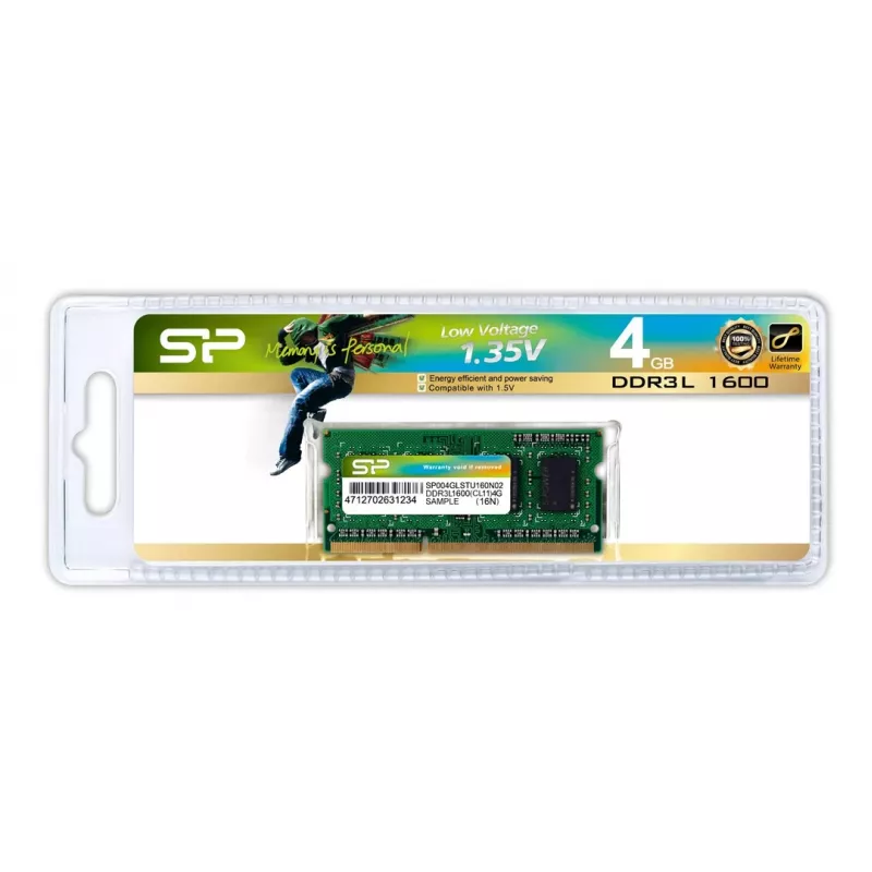 Pamäť RAM Silicon Power SODIMM DDR3 4GB (1x4GB) 1600MHz CL11 1.35V Low Voltage
