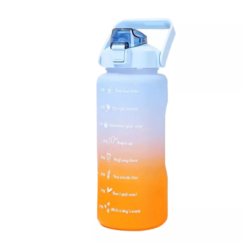 Extralink Motivačná fľaša na pitie, 2000 ml Športová fľaša na pitie, Modro-oranžová, BUT-993
