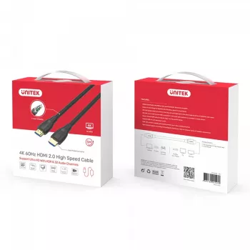 Unitek kábel HDMI 2.0, 4K 60Hz, C11068BK, 7 m