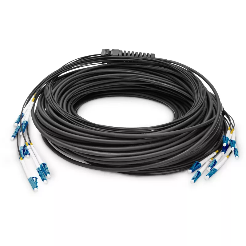 DIGITUS predkonfekcionovaný Fibre Optic Universal Breakout kábel, Singlemode OS2, 8 vlákien, LC/UPC - LC/UPC