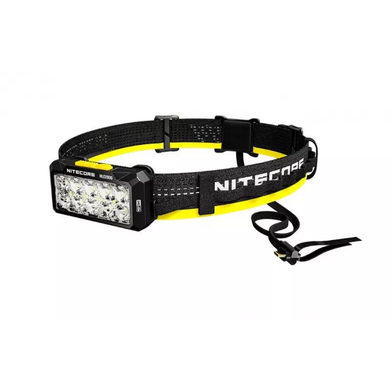 Čelová lampa Nitecore HU2000, 10 LED, USB nabíjateľná lítium-iónová batéria, hliník+polykarbonát, IP68 vodotesná