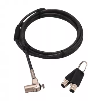Káblový zámok DICOTA D31831 čierny strieborný 2m okrúhly kľúč