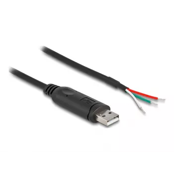 DELOCK adaptérový kábel USB 2.0 Type-A na sériový RS-485 2 m čierny