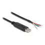 DELOCK adaptérový kábel USB 2.0 Type-A na sériový RS-485 2 m čierna