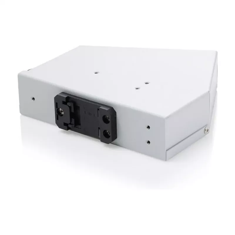 Lištový optický spleťový rozvádzač DIGITUS DN-96893 — uhlový, 6 SC DX / LC Quad, hliník, sivá