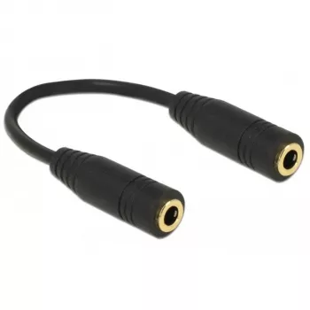 DeLOCK - audio inverzný adaptér - 4-pólový mini konektor samec na 4-pólový mini konektor samec - 13cm - čierny (65896)