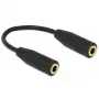 DeLOCK - audio inverzný adaptér - 4-pólový mini konektor samec na 4-pólový mini konektor samec - 13cm - čierny (65896)