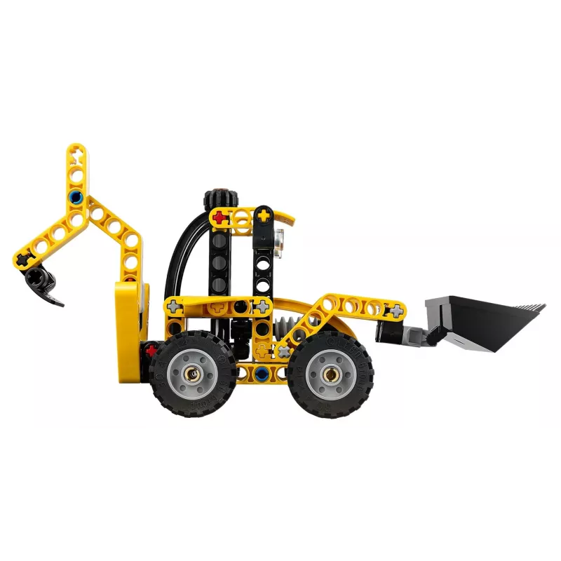 Stavebnica LEGO Technic Backhoe Loader 42197 — kĺbové riadenie, funkčný nakladač, 104 dielov, odporúčaný vek 7+