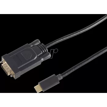 shiverpeaks BS10-59025 video kábel adaptér 1 m USB Type-C VGA (D-Sub) čierny (BS10-59025)