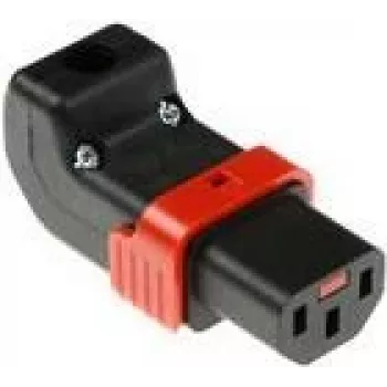 ACT C13 IEC Lock+ opätovne pripojiteľný, nahor alebo nadol zahnutý konektor, čierny, PA130100DBK (SFO67A)