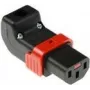 ACT C13 IEC Lock+ opätovne pripojiteľný, nahor alebo nadol zahnutý konektor, čierny, PA130100DBK (SFO67A)