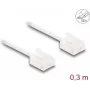 Sieťový kábel DeLOCK RJ45 Cat.6 UTP 0,3 m biely
