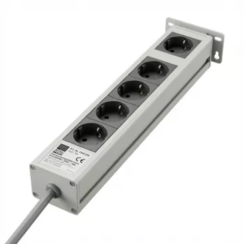 Rittal 7240230 rozvodný panel do racku 19", 1U, prepäťová ochrana s odrušovacím filtrom, 5 zásuviek, 230 V/16 A, 2 m