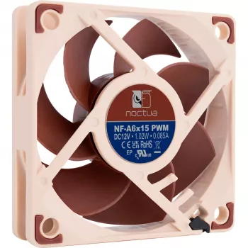Skriňový ventilátor Noctua NF-A6x15 PWM 60mm, PWM ovládanie, tichý dizajn